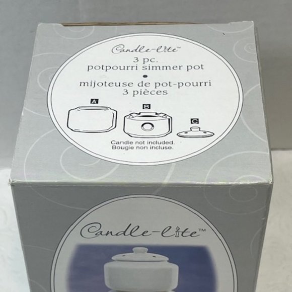 White Candle-lite 3 Piece Potpourri Simmer Pot - Picture 4 of 13